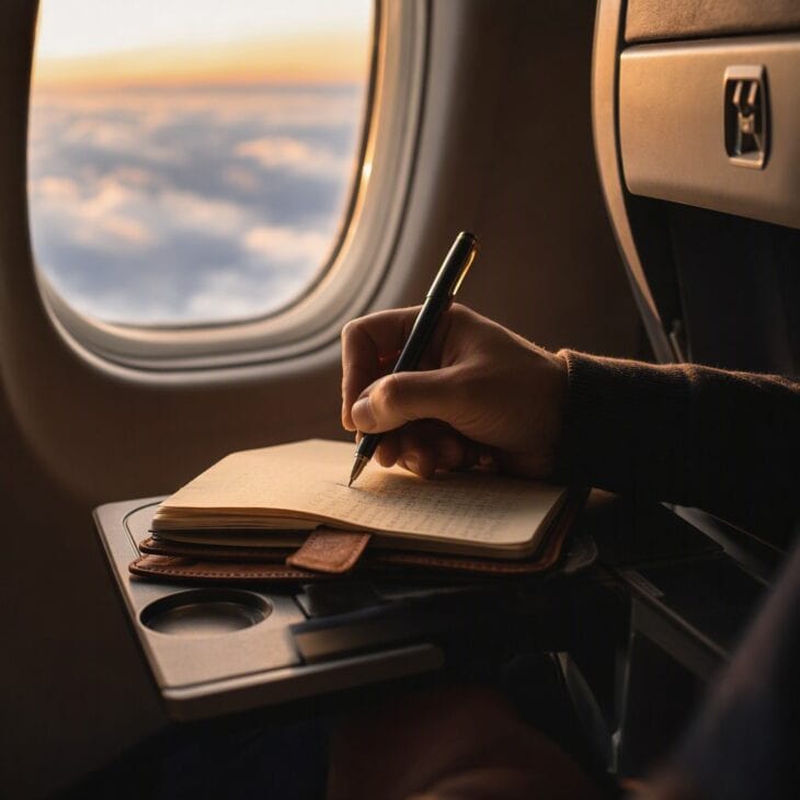 The flight itself is worth writing down.