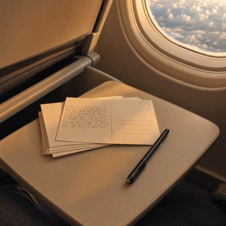 A handwritten card from the road beats a text.