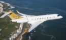 Bombardier Global 5000 over the ocean